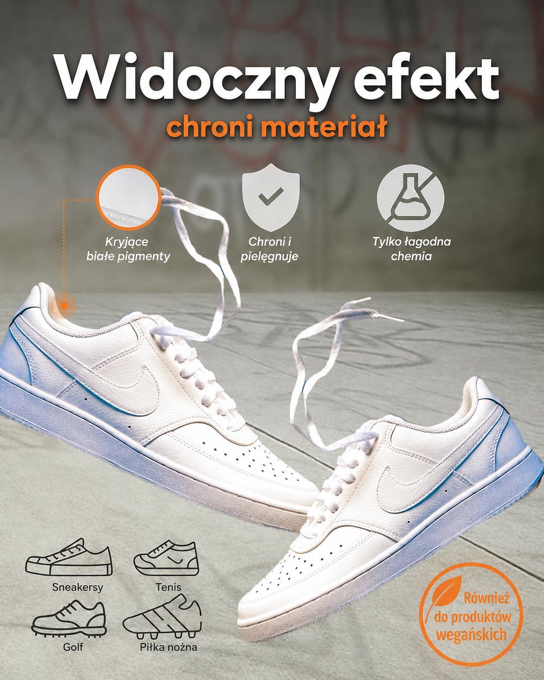 pl sneaker white widoczny efekt