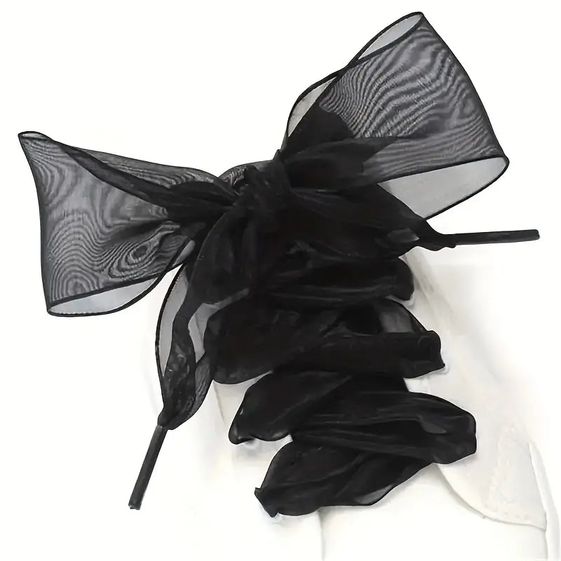 organza sznurowadla czarne