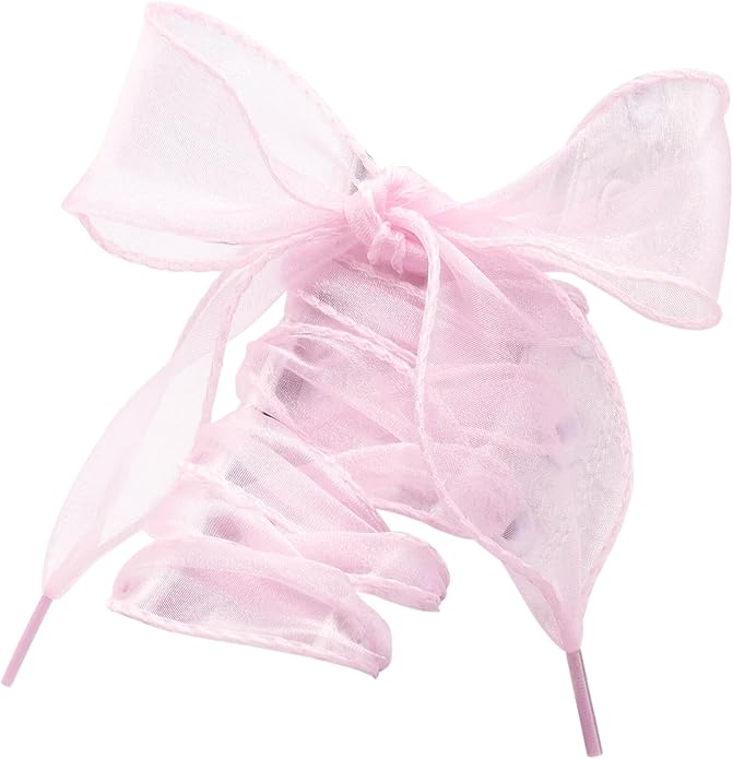 organza sznurowadla rozowe