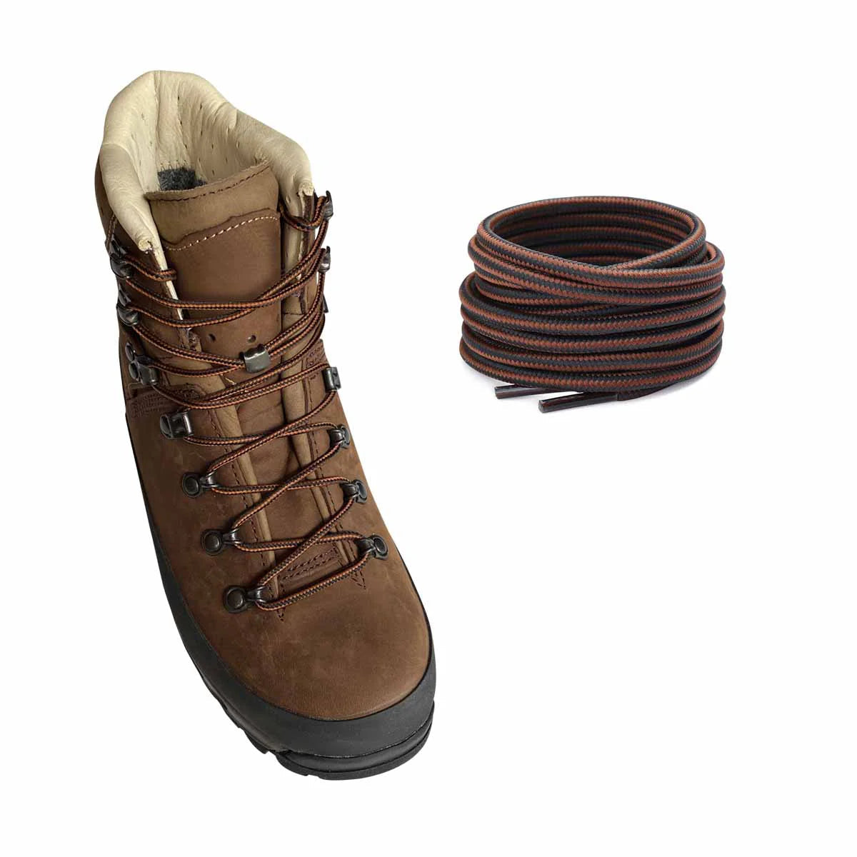 sznurowadla buty trekkingowe brazowe czarne