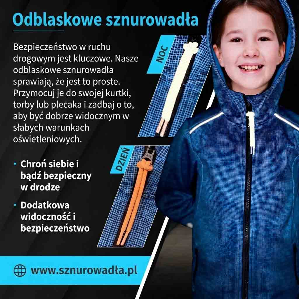 odblaskowe sznurowadla ulotka