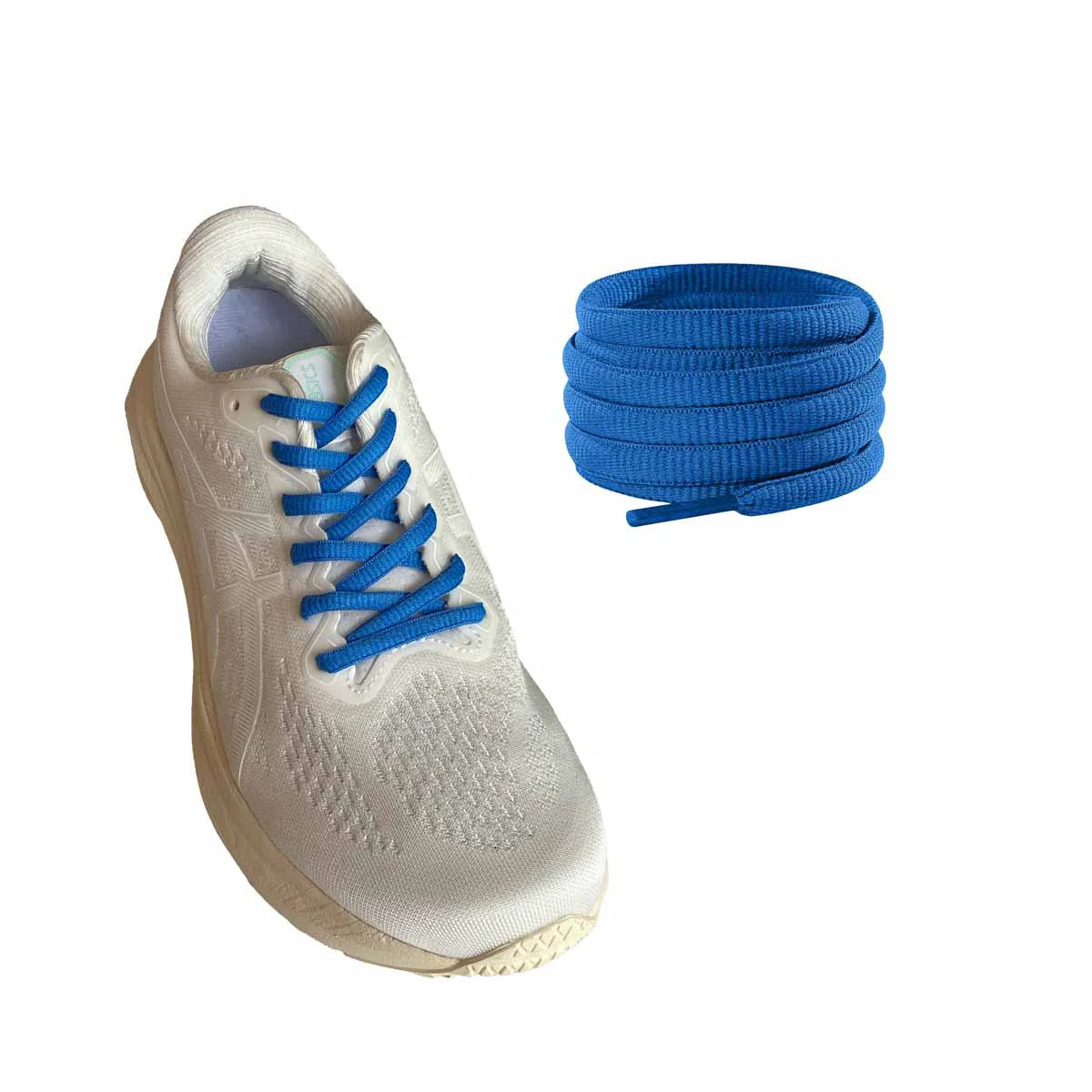 sznurowadla buty biegowe niebieskie