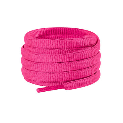 sznurowadla buty biegowe owalne rozowe neonowe