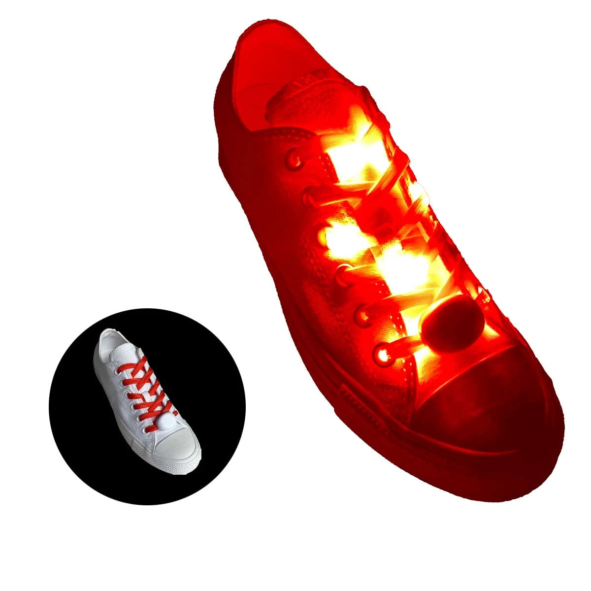 sznurowadla led czerwone