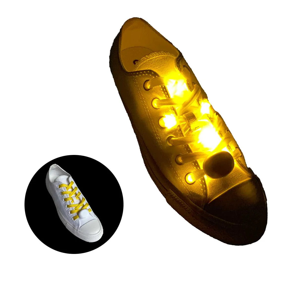 sznurowadla led zolte