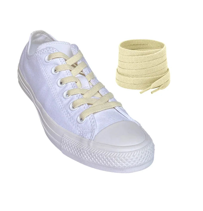 sznurowadla sneakersy biale kremowe