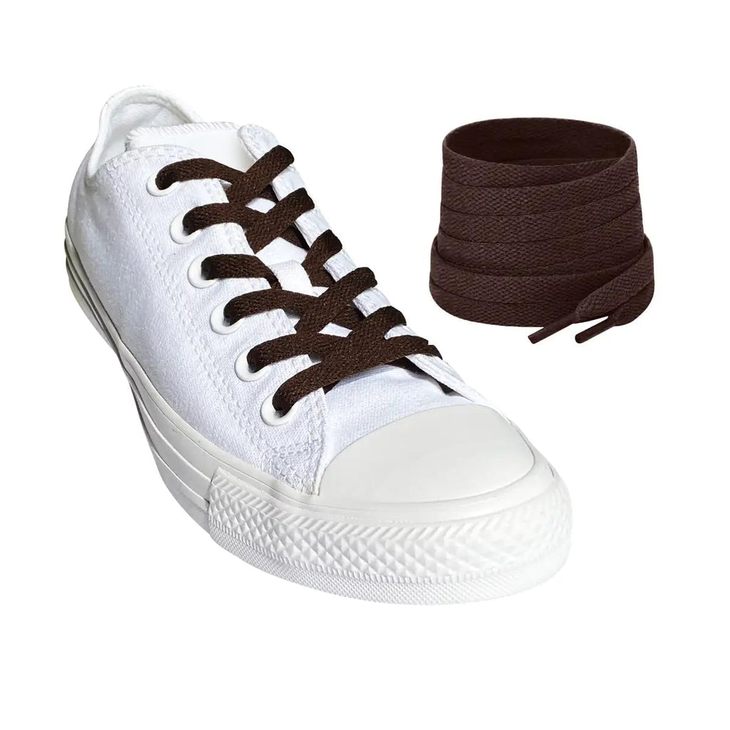 sznurowadla sneakersy brazowe ciemne