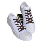 sznurowadla sneakersy brazowe ciemne