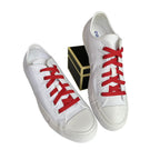 sznurowadla sneakersy czerwone karminowe
