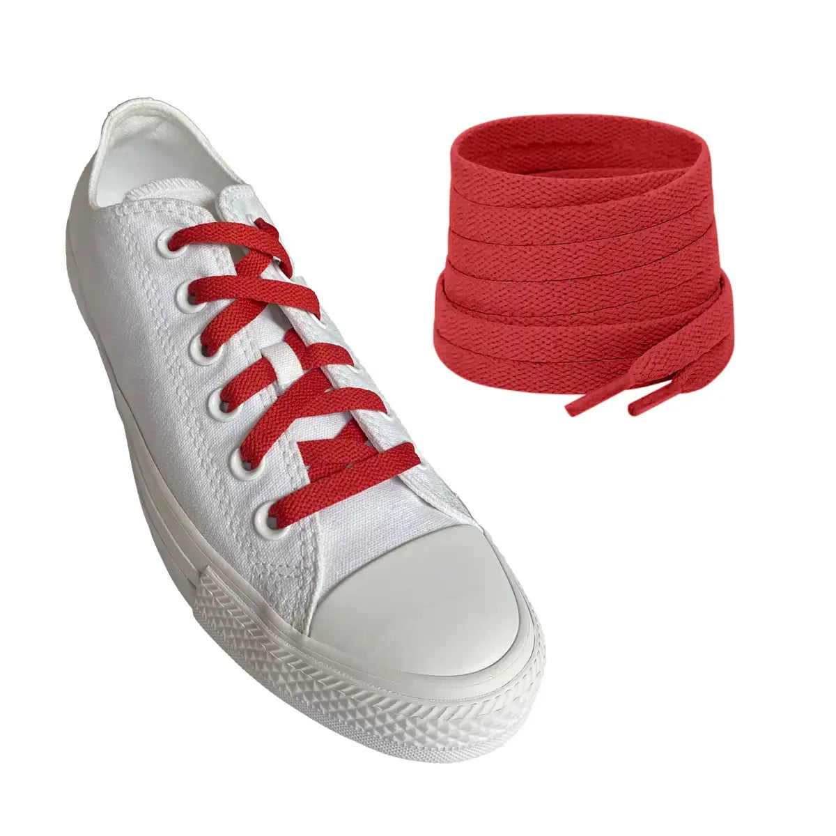 sznurowadla sneakersy czerwone karminowe
