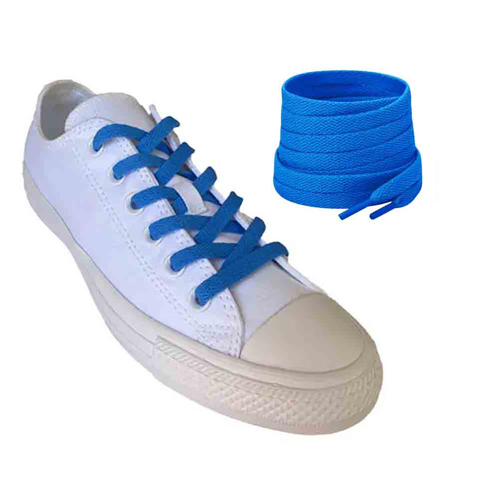 sznurowadla sneakersy niebieskie buty