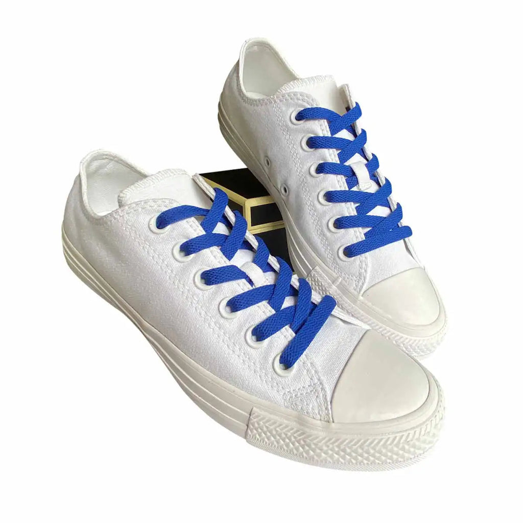 sznurowadla sneakersy niebieskie ciemne
