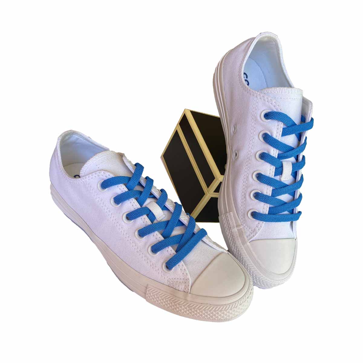 sznurowadla sneakersy niebieskie