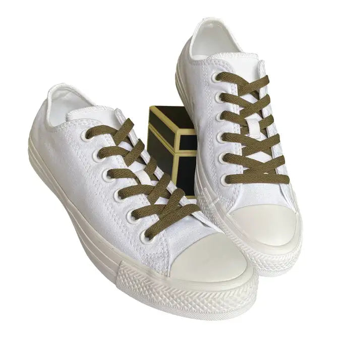 sznurowadla sneakersy oliwkowe
