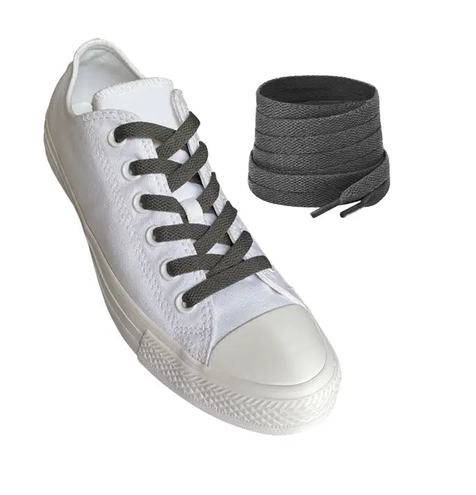 sznurowadla sneakersy szare ciemne