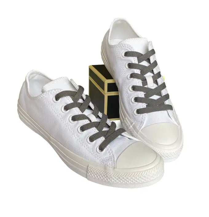 sznurowadla sneakersy szare ciemne