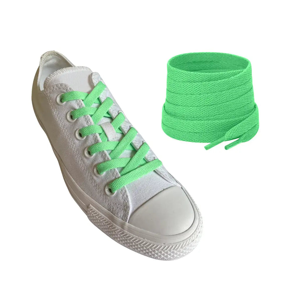 sznurowadla sneakersy zielone jasne
