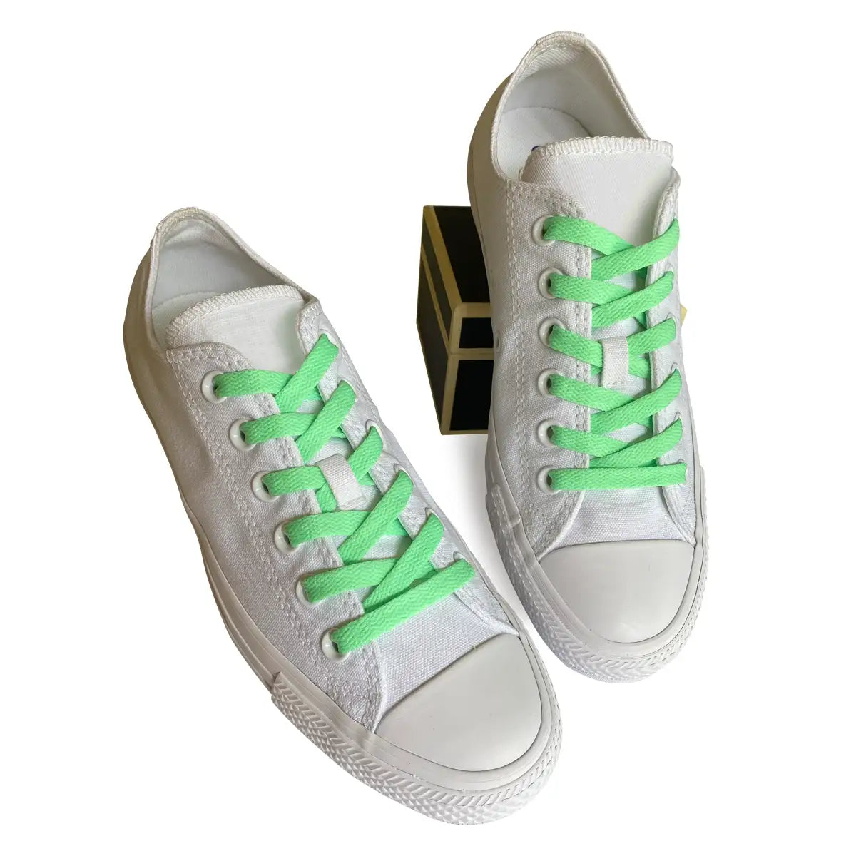 sznurowadla sneakersy zielone jasne