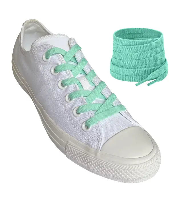 sznurowadla sneakersy zielone mietowe