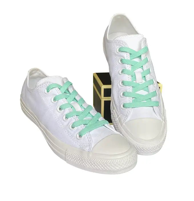 sznurowadla sneakersy zielone mietowe