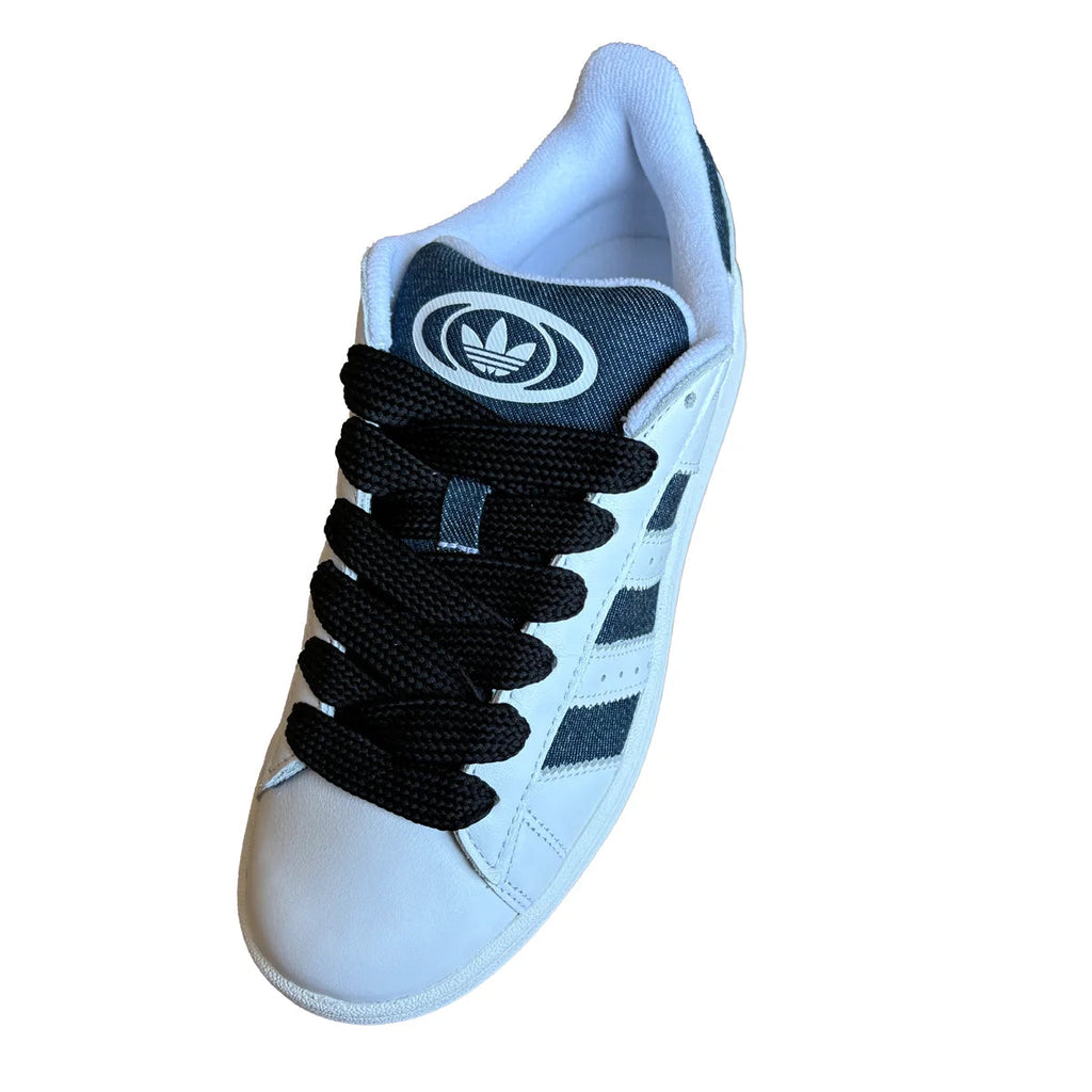 sznurowadla adidas campus plaskie szerokie 2cm czarne