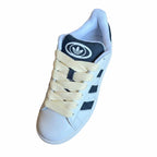 sznurowadla adidas campus plaskie szerokie 2cm kremowe biale