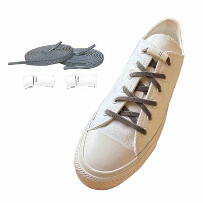 sznurowadla elastyczne szare magnesy biale buty