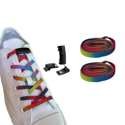 sznurowadla magnesy tecza czarne