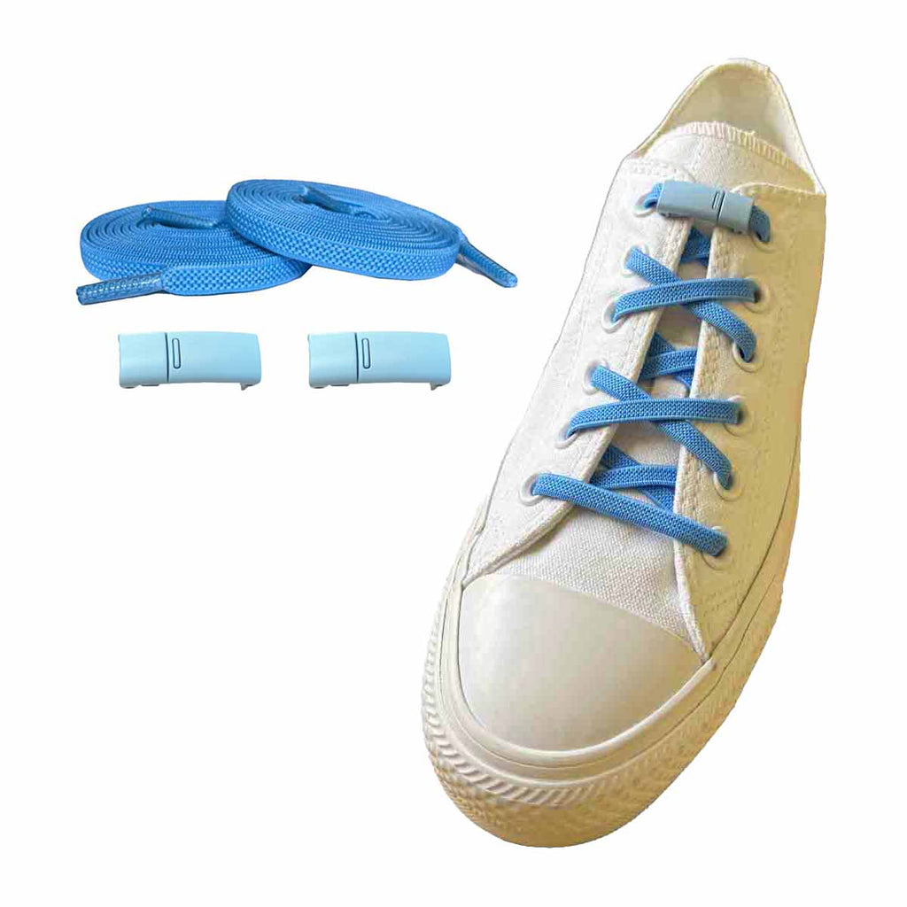 sznurowadla elastyczne niebieskie jasne magnesy niebieskie buty