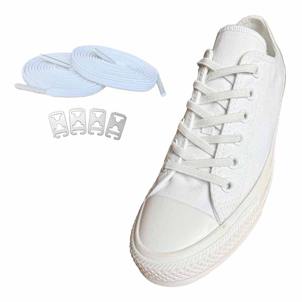 sznurowadla elastyczne biale kotwica buty