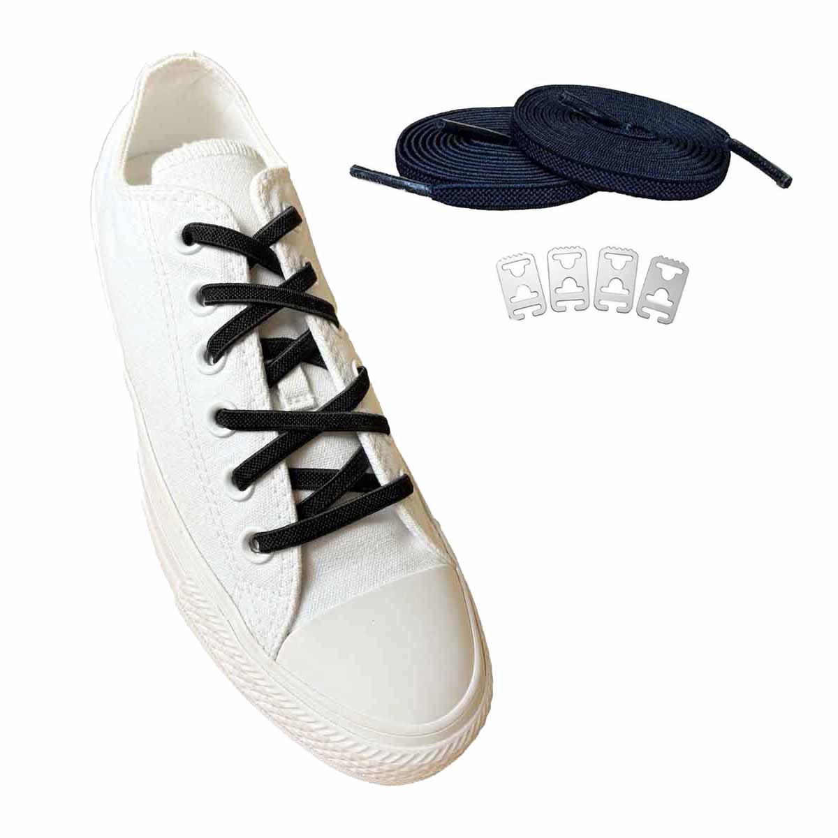 sznurowadla elastyczne czarne kotwica buty
