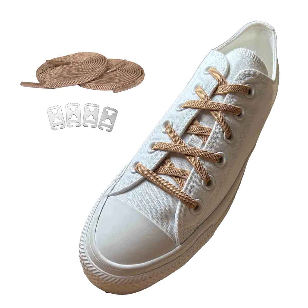 sznurowadla elastyczne jasnobrazowe kotwica buty