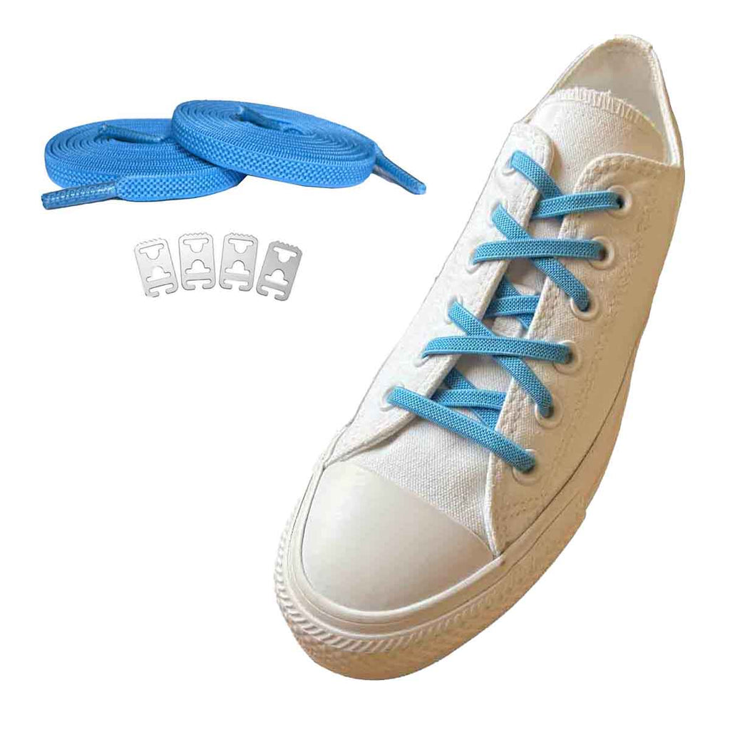 sznurowadla elastyczne jasnoniebieskie kotwica buty