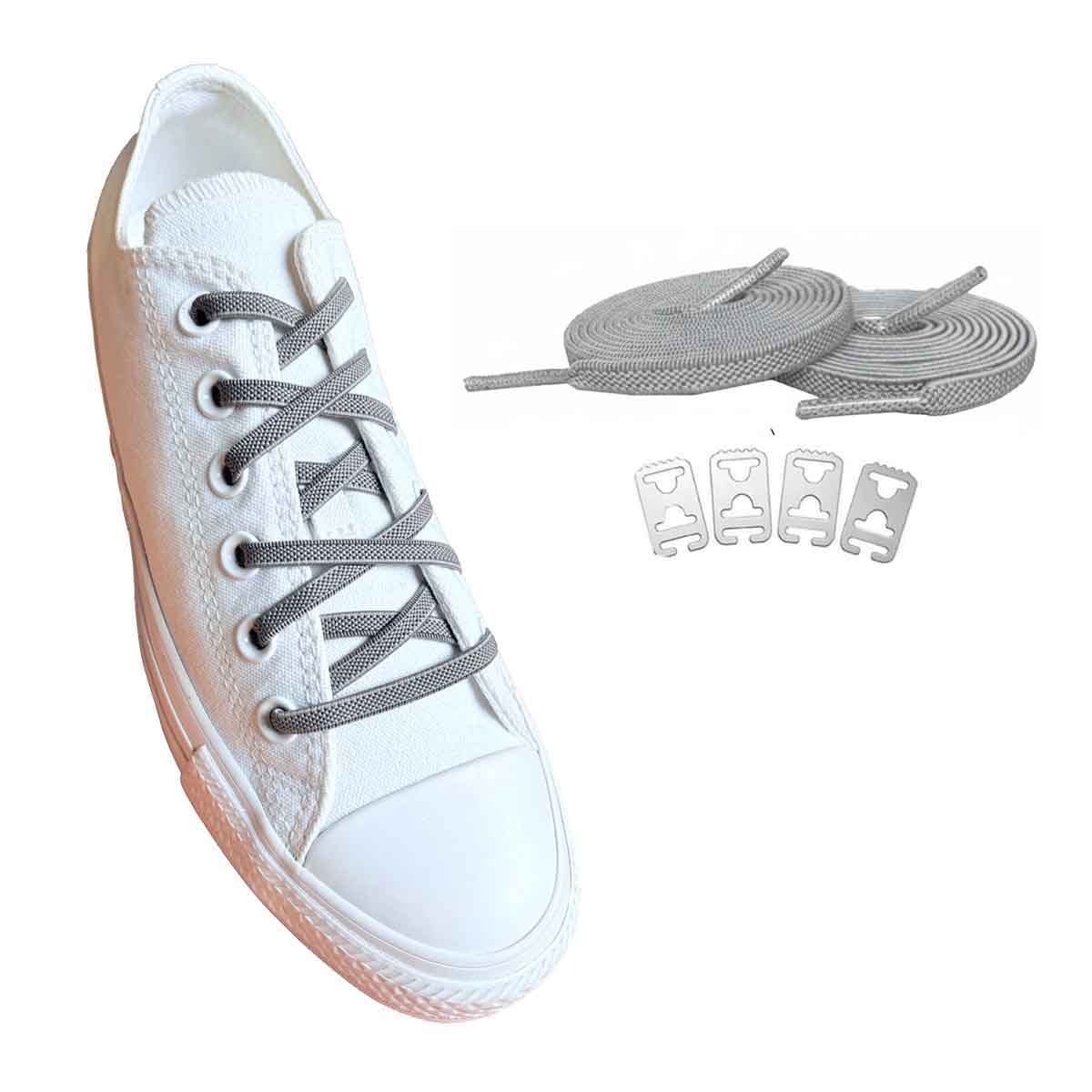 sznurowadla elastyczne szare kotwica buty jasnoszare