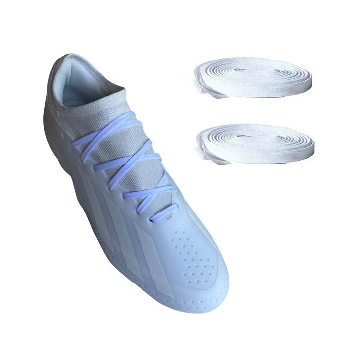 sznurowadla pomaranczowe biale buty pilkarskie