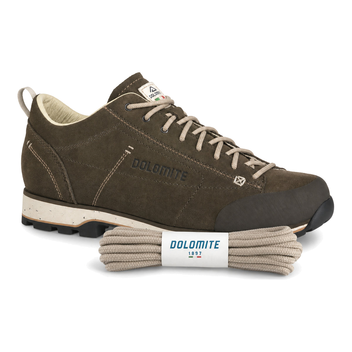 Beżowy – dolomite sznurowadla bezowy 02 but brazowy ciemny