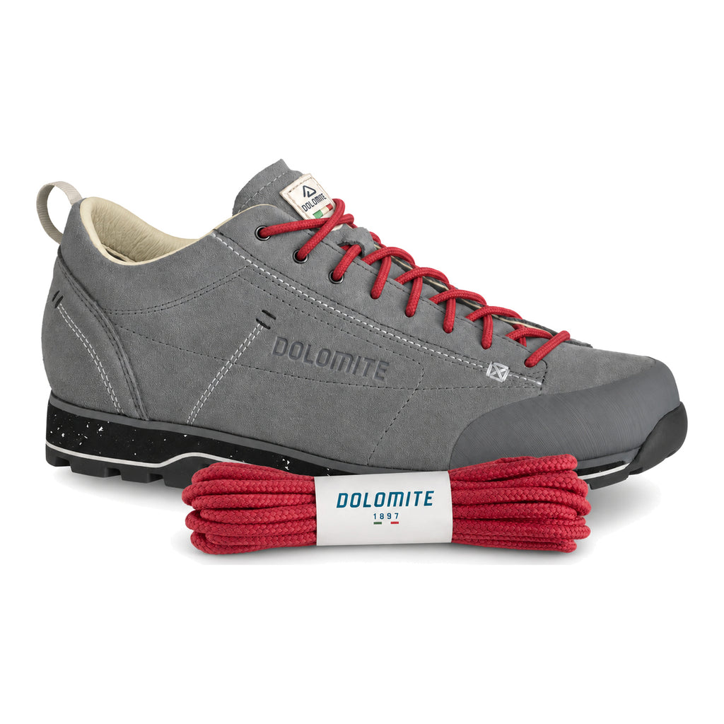 Czerwony – dolomite sznurowadla czerwony 03 but szary