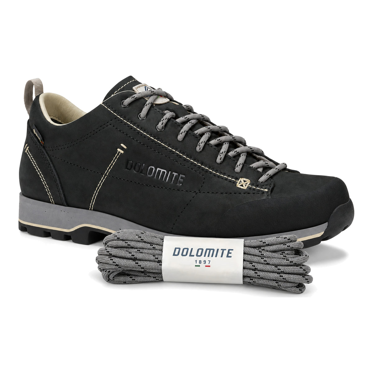 Szaro czarny wzorzysty – dolomite sznurowadla szary czarny wzorzysty 02 but czarny