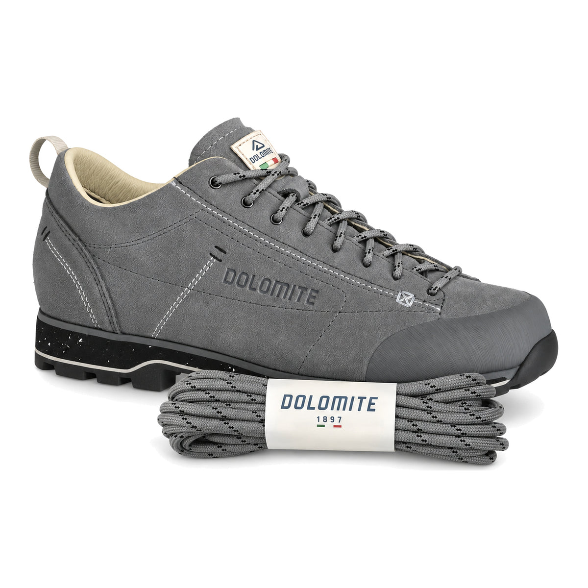 Szaro czarny wzorzysty – dolomite sznurowadla szary czarny wzorzysty 03 but szary