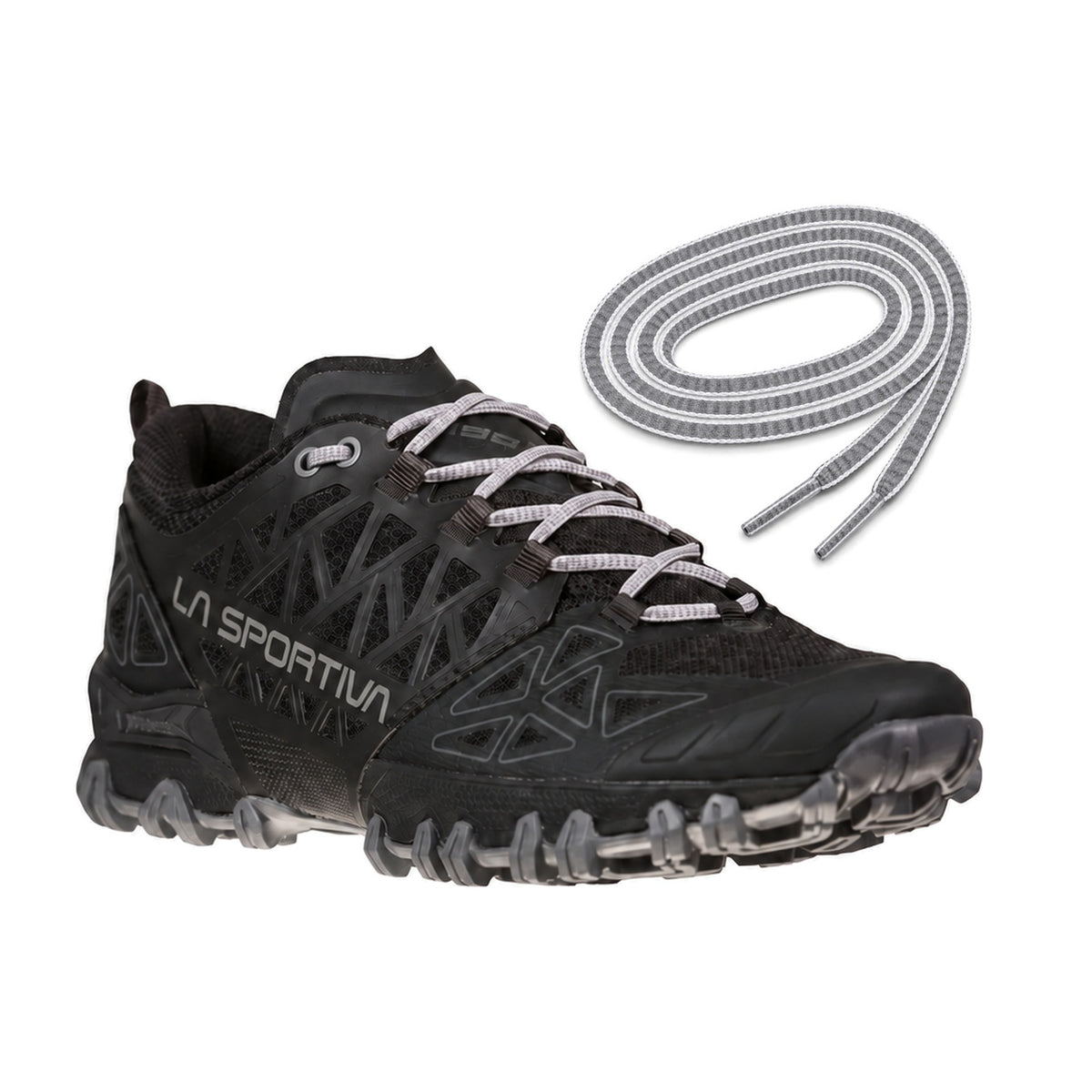 Szary jasny / 132 cm – la sportiva mountain running laces szary jasny 132 cm 02 bushido ii