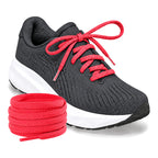 Czerwony neonowy – owalne sznurowadla polokragle buty do biegania czerwony neonowy 02 but do biegania antracyt zwoj