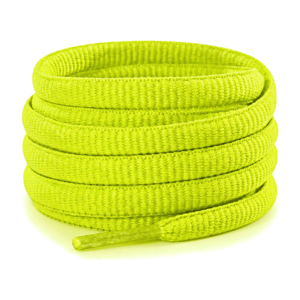 Żółty neonowy – owalne sznurowadla polokragle buty do biegania zolty neonowy 01 zdjecie glowne