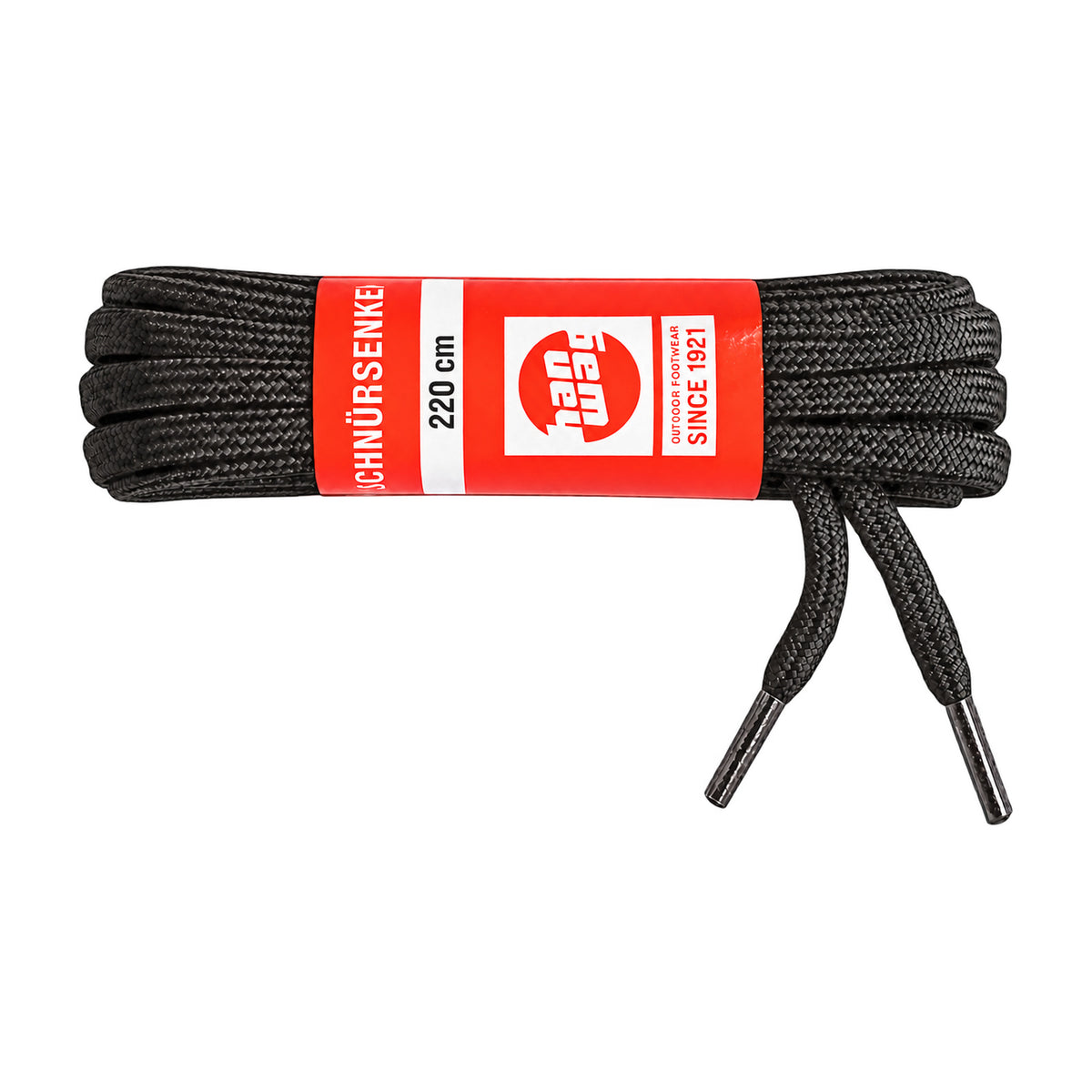 Czarny / 220 cm – sznurowadla hanwag czarny 220 cm 01 zdjecie glowne