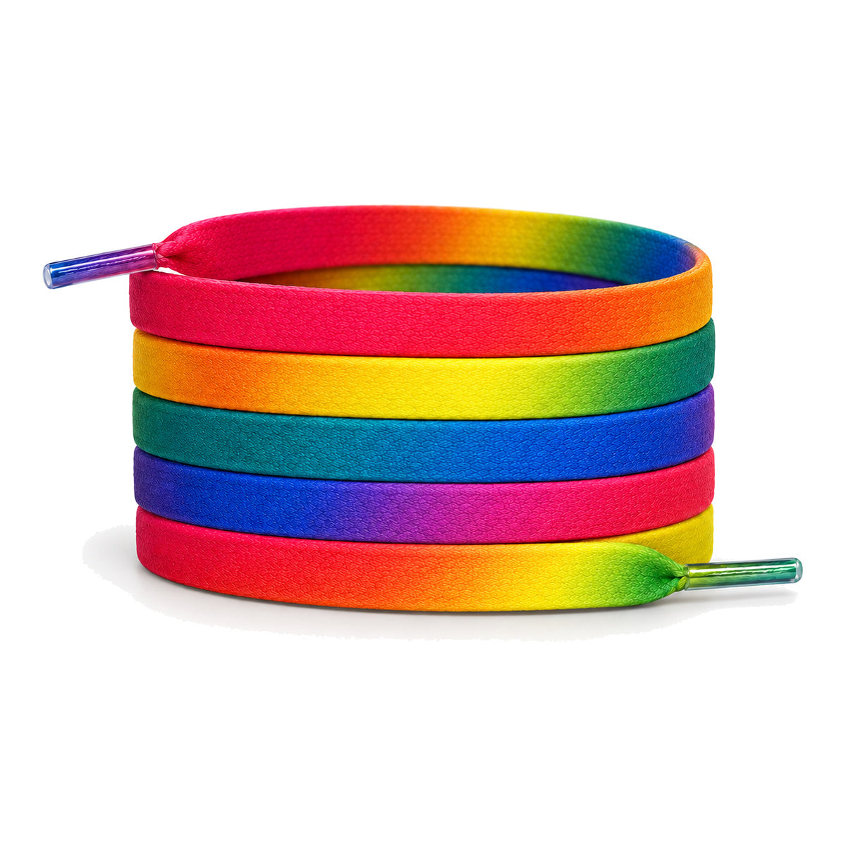 Tęczowy gradient – sznurowadla plaskie tecza gradient 01 zdjecie glowne