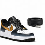 Czarny – sznurowadla skorzane plaskie czarny 04 but nike zloty czarny